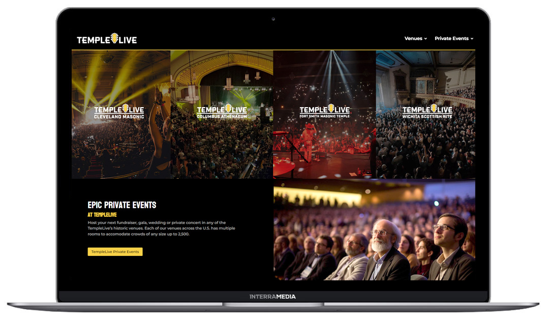 TempleLive website redesign project