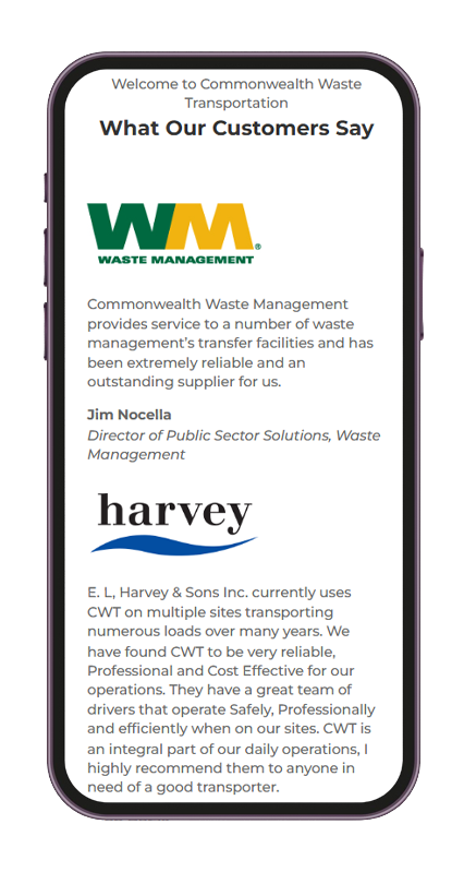CWT Website Mobile Design NWA Interra